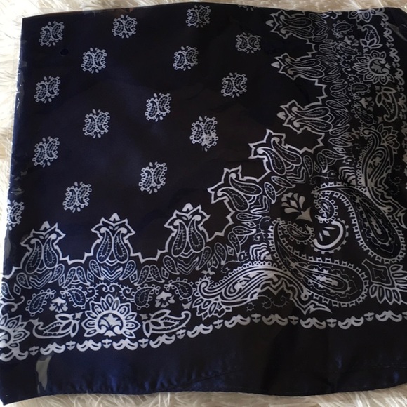 Navy Bandana Scarf 102 - Picture 2 of 6